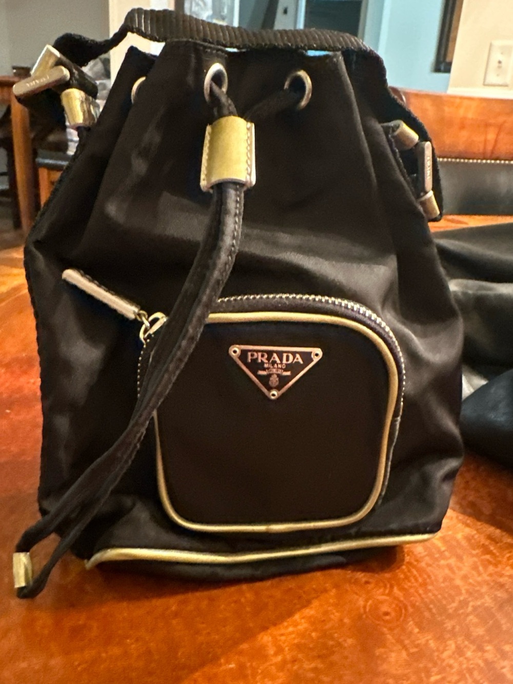 Authentic vintage Prada Nylon Mini Bucket Bag - Black